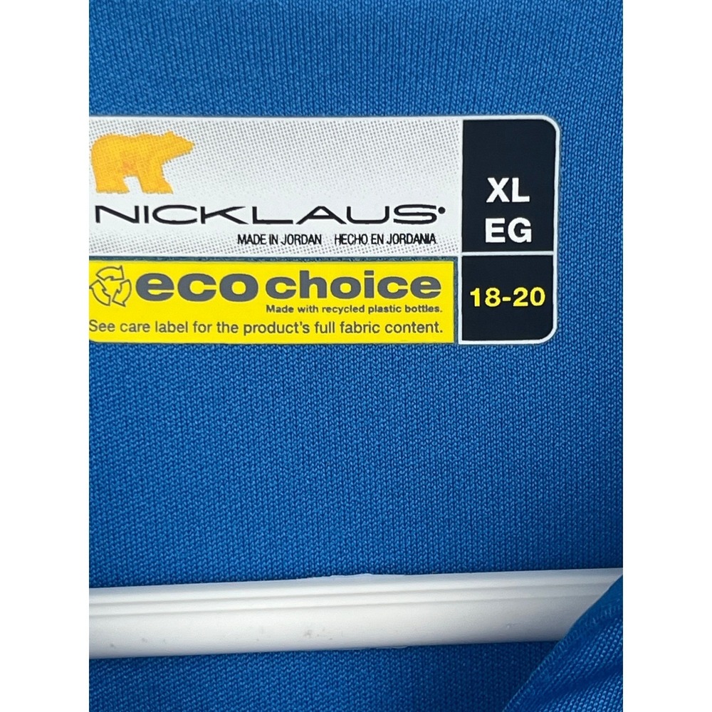 Nicklaus Girls Blue Sleeveless Golf Dress Pleated Skirt Size XL 18-20 Eco Choice - Picture 2 of 7